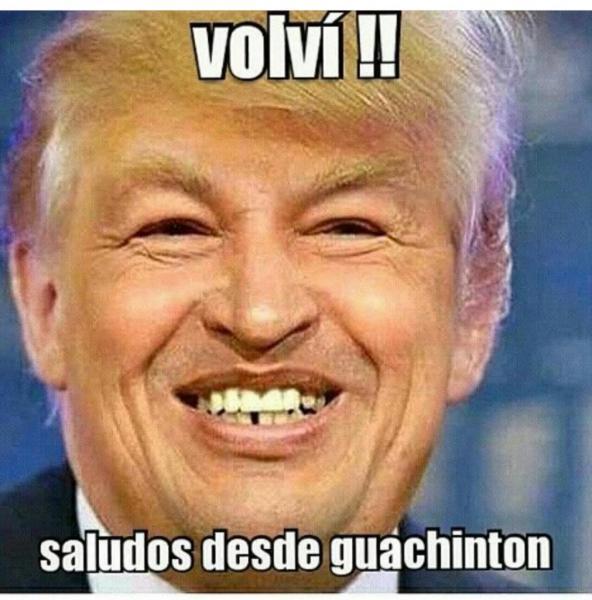 En la imagen, una fusión de Donald Trump con Hugo Chávez.
