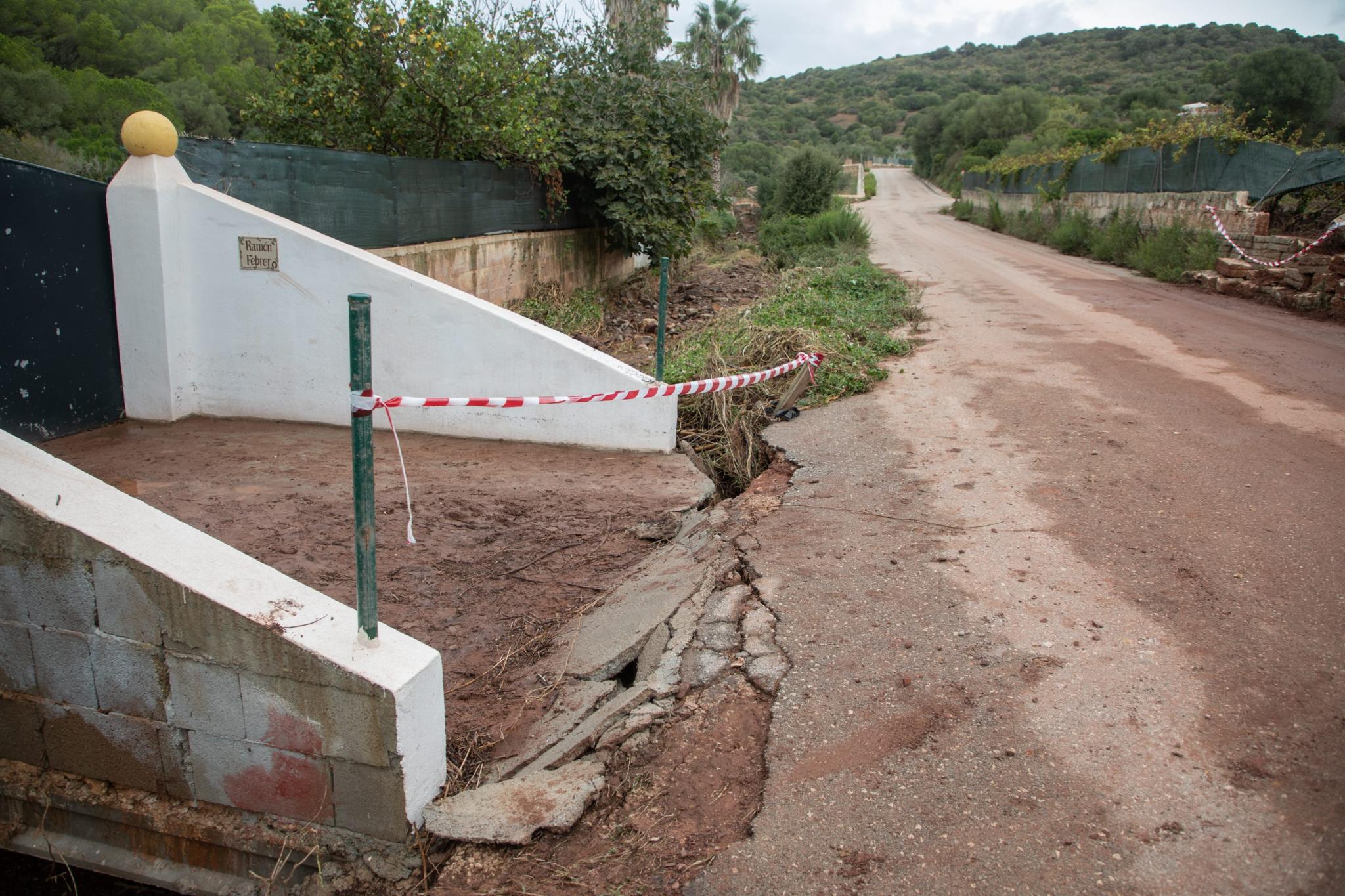 menorca efectos de la dana lluvia torrencial torrent algendar ferreries