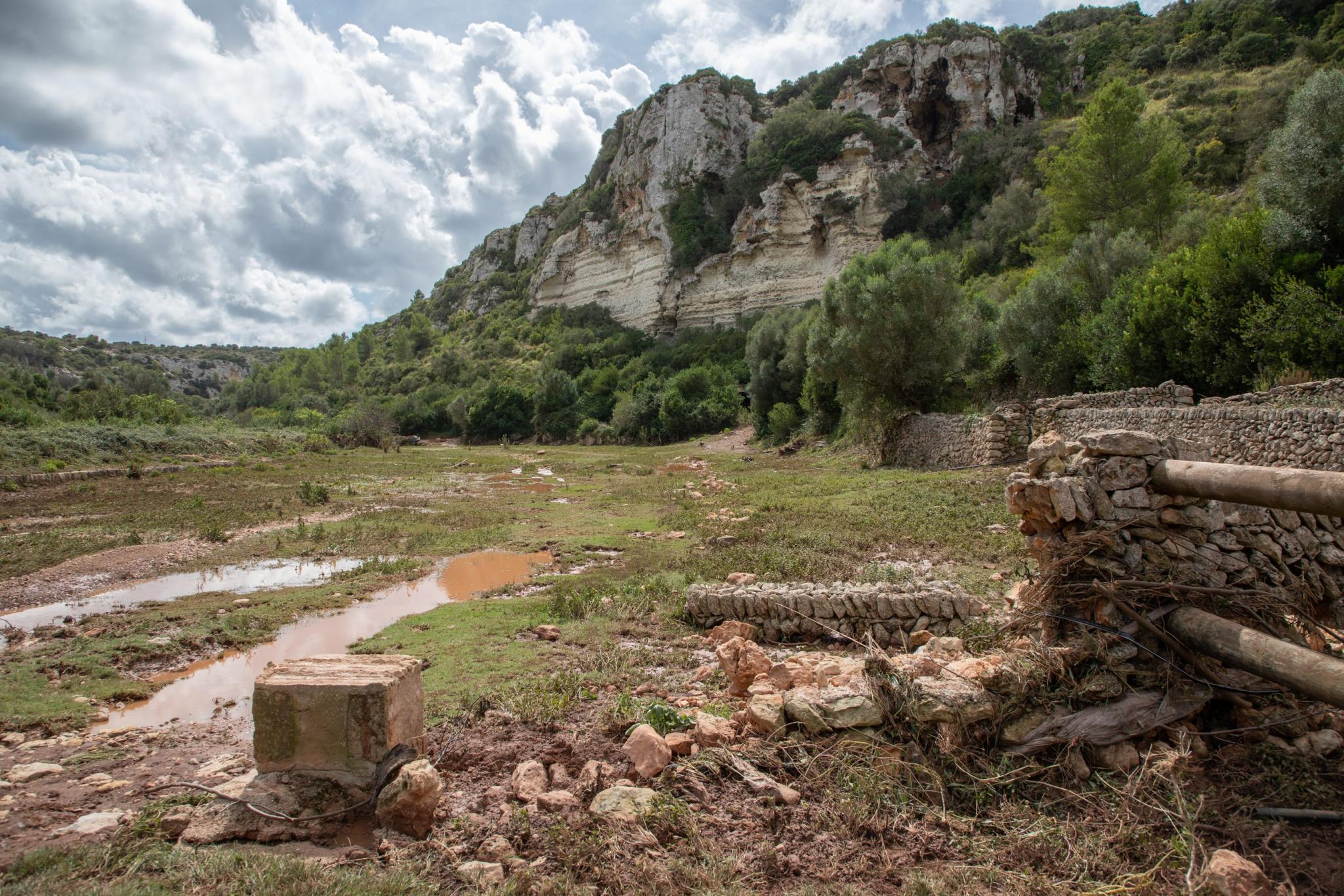menorca efectos de la dana lluvia torrencial torrent algendar barranc d'algendar son pruna s'aranjassa moli de dalt