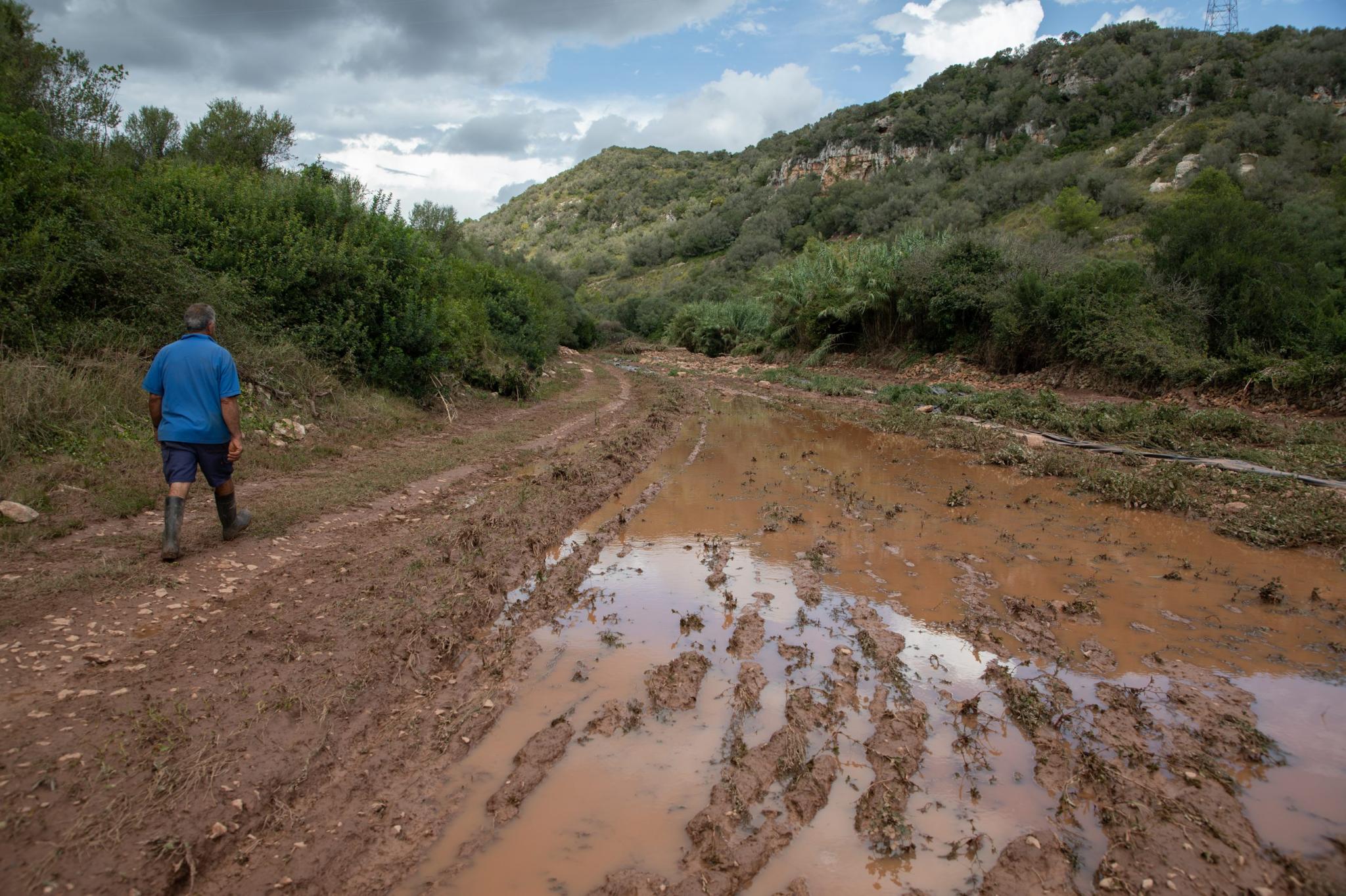 menorca efectos de la dana lluvia torrencial torrent algendar barranc d'algendar son pruna s'aranjassa moli de dalt
