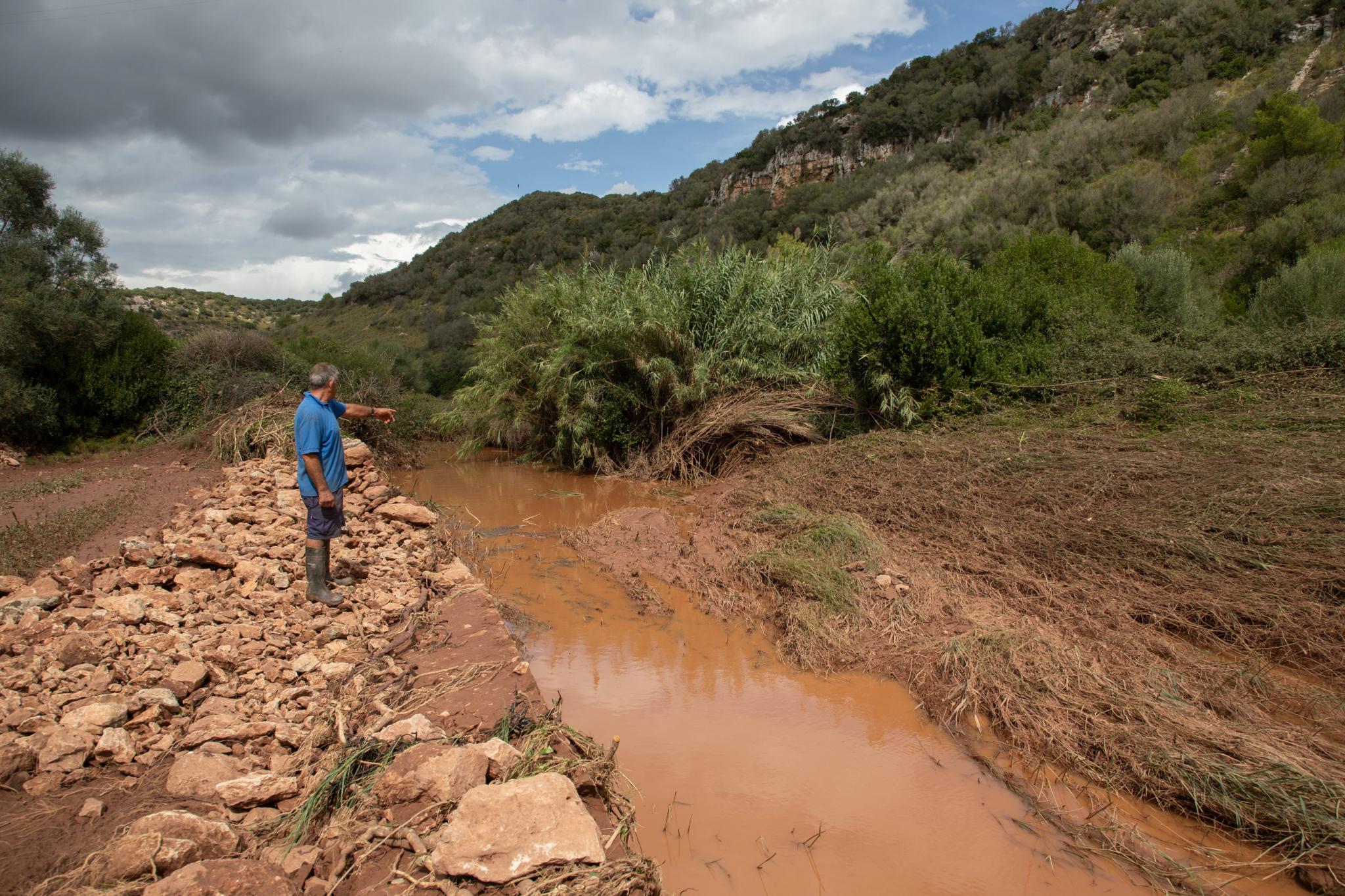 menorca efectos de la dana lluvia torrencial torrent algendar barranc d'algendar son pruna s'aranjassa moli de dalt