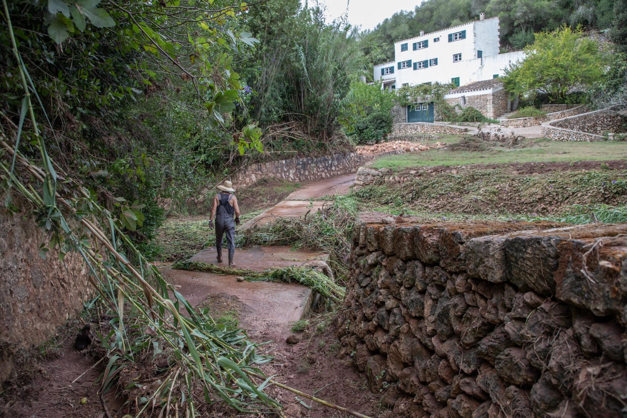 menorca efectos de la dana lluvia torrencial torrent algendar barranc d'algendar son pruna s'aranjassa moli de dalt