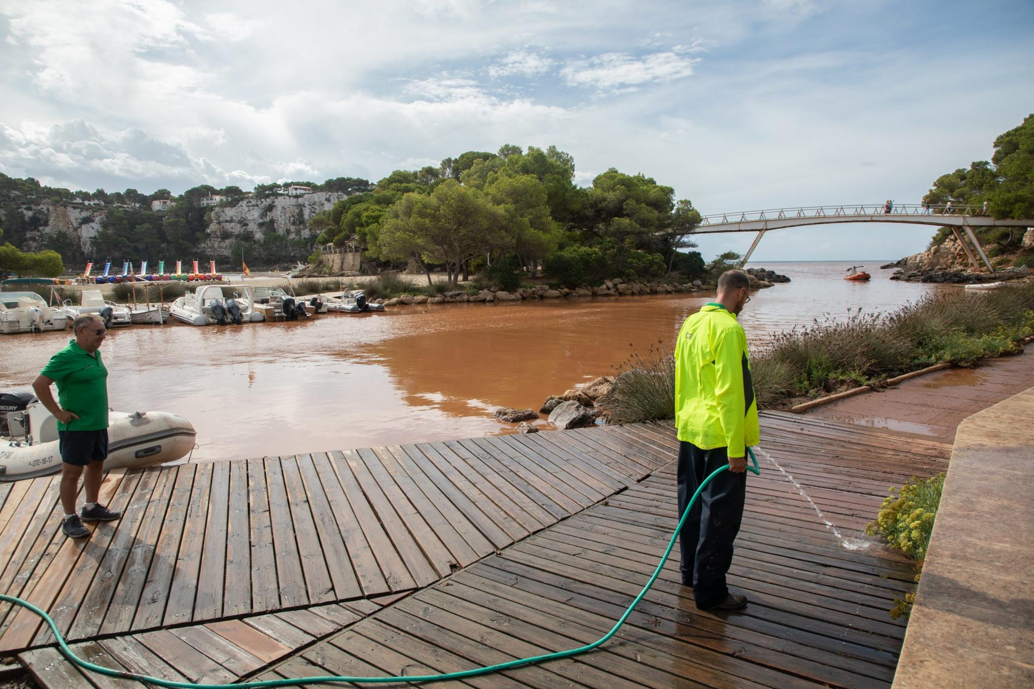 menorca efectos de la dana lluvia torrencial torrent algendar cala galdana