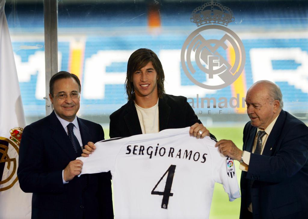 FUTBOL. EL DEFENSA ANDALUZ SERGIO RAMOS FUE PRESENTADO COMO NUEVO JUGADOR DEL REAL MADRID.