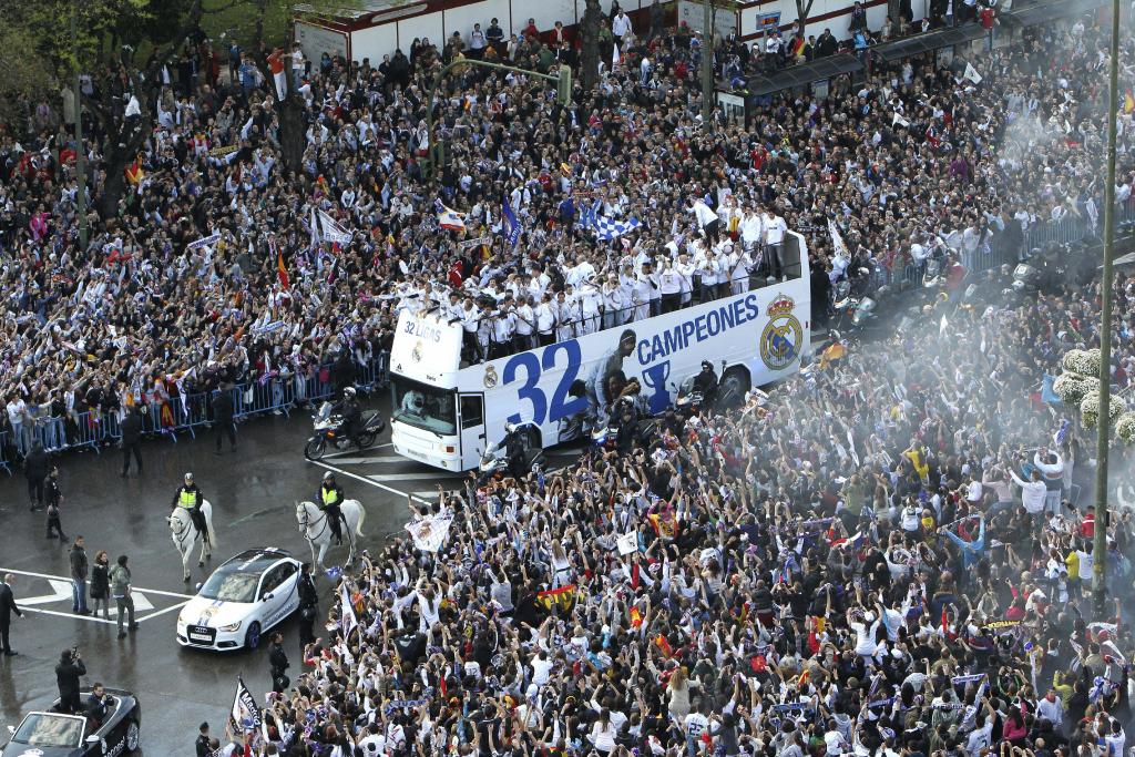 EL REAL MADRID CELEBRA LA LIGA EN LA CIBELES