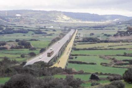 Pla Verd. A virtual reproduction of a stretch of the new road between Ciutadella and Ferreries