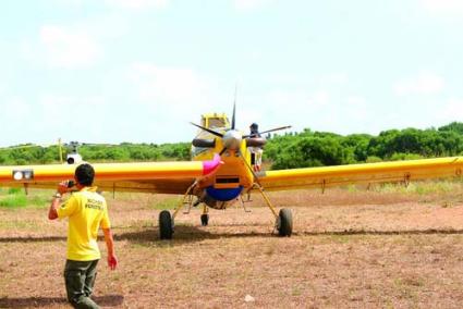 Campaña. Efectivos del IBANAT en las instalaciones del aeroclub de Maó, durante julio de 2008 - Archivo