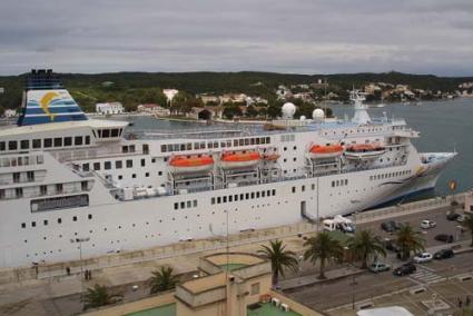 Maó. By the end of the year 93 cruise ships will have called, compared to 113 last year