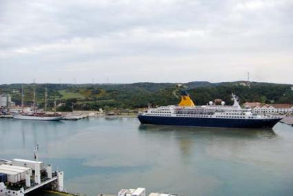 Maó. Visiting cruise ships bring trade to the port’s businesses and also elswhere on the island