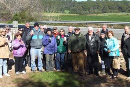 Outing. Some of the group enjoying a "ginet" after visiting the mines