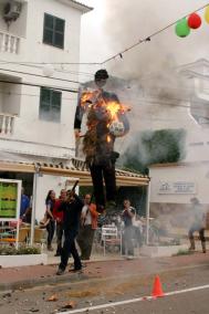 TIRS. Els bujots acaben cremant després dels dispars de les escopetes - Ricardo Álvarez