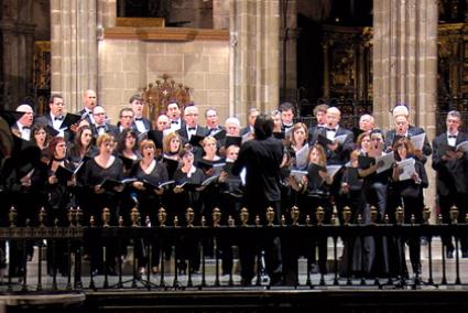 Biel Barceló dirigiendo a la Capella en una reciente actuación en Barcelona. - Archivo