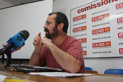 Ramon Carreras, secretario general de CCOO en Menorca. - Gemma