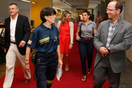 Simón Gornés y Santiago Tadeo se han reunido esta mañana en Maó. - Javier