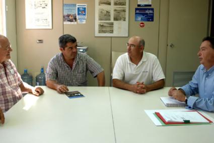 Encuentro. Quintana, Riera, Cànaves, y Garau, en la reunión de ayer - J.S.