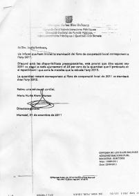 Carta. Los ayuntamientos recibieron este escueto comunicado - D.M.