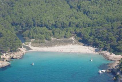 Trebalúger. La playa y el torrente se encuentran en uno de los lugares más idílicos de la Isla - gob