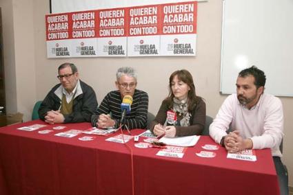 UGT. Los delegados sindicales hicieron ayer un llamamiento a la participación en el paro general - Javier