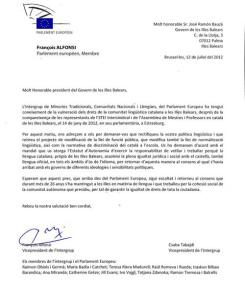 Documento. Se remitió también a las entidades denunciantes