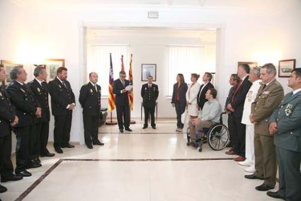 Discurso. Antoni Juaneda remarcó los valores profesionales de los agentes de la Policía Nacional - Javier