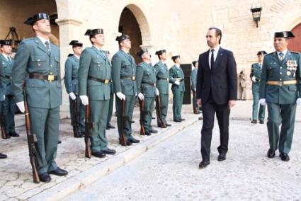 Presidente. Bauzá, durante el acto de la patrona de la Guardia Civil celebrado ayer en Palma - PGIB