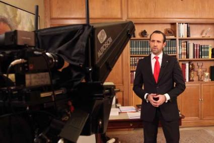 Presidente. José Ramón Bauzá en un momento del discurso - PGIB