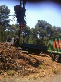 Operativo. Uno de los camiones trabajando en la zona de Son Parc - A.C.