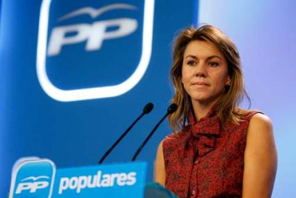 Cospedal. La declaración de la dirigente del PP podría sustituirse por la del representante legal del partido - Archivo