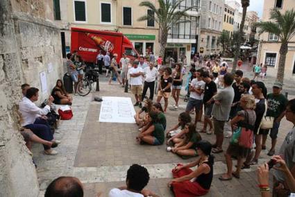 Plaça del Carme. Se convirtió por un día en un foro educativo - Javier