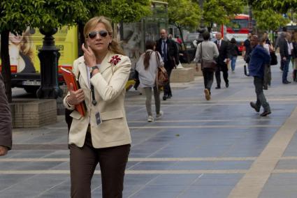 La infanta Cristina, en una imagen de archivo a su salida de su anterior trabajo en la central barcelonesa de La Caixa.