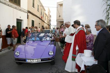 Bendición de coches en Es Migjorn