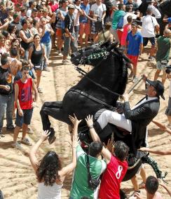 El joc entre genets i gent va ser intens, amb espectacle pur a la plaça