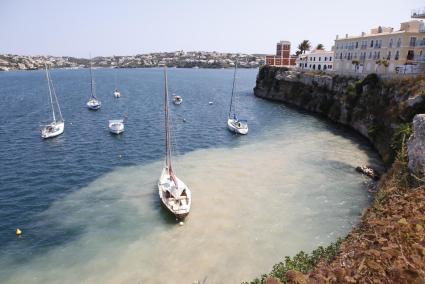 Imagen de Cala Corb la mañana de este sábado.