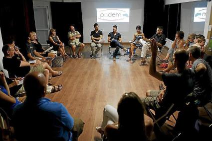 Imagen de una asamblea del círculo Podemos.Ciutadella.