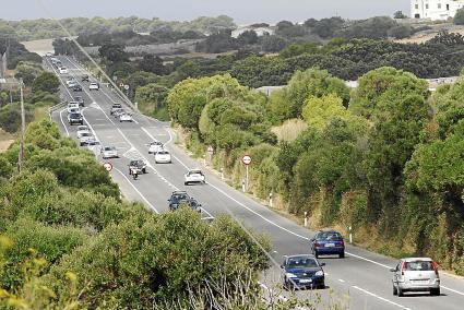 Al ser un tramo más llano, las rotondas a doble nivel entre Ferreries-Ciutadella obligan a mover más tierra.