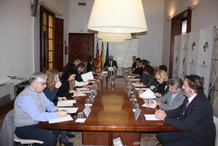 Imagen de la Mesa del Trasnporte Aéreo celebrada este lunes en Palma