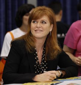 Sarah Ferguson signs copies of her book at the BookExpo America in New York