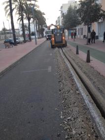 La Avenida José Anselmo Clavé, cerrada ayer al tráfico