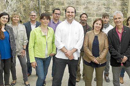 Los integrantes de la candidatura de EM al Consell