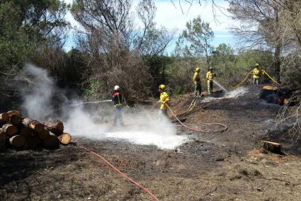 El incendio ha movilizado a los bomberos de Maó e IBANAT