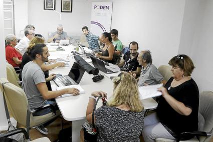 Imagen de la reunión del Consejo Ciudadano Autonómico de Podemos, celebrado ayer en Palma