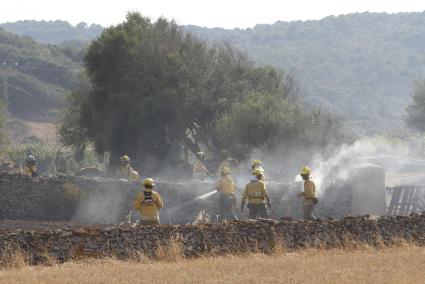 Imagen de un incendio en la finca de Son Simó, a principios de julio