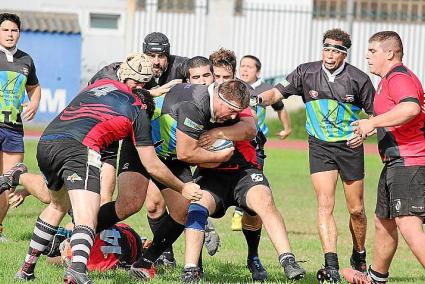 Un instante del partido del pasado sábado en Maó