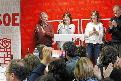 Javier Tejero, Francina Armengol, Gràcia Mercadal y Ramon Socias, este sábado en Ferreries