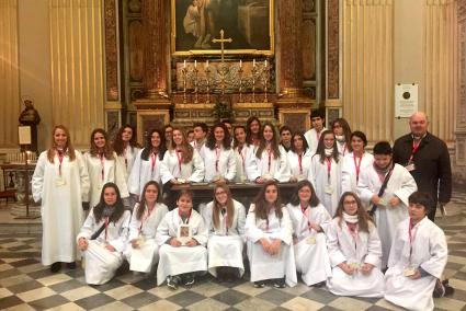 Cantaires. Els joves van actuar a diferents indrets de Roma, així com a la Basílica de Sant Pere del Vaticà, el dia d’Any Nou