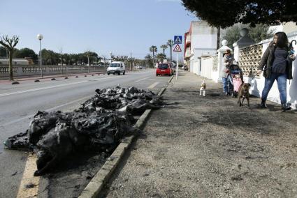 Los contenedores han quedado totalmente calcinados