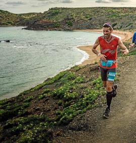 Raül Riudavets, durante un instante de la última Trail Camí de Cavalls