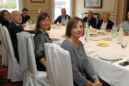 Maite Salord, Francina Armengol y Susana Mora, este jueves con los directivos del Cercle d’Economia