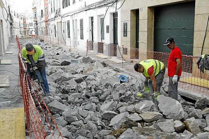 Obras de reforma de la calle Sant Josep, iniciadas hace unas semanas