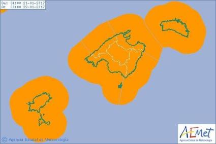 Se prevé que se mantenga la alerta naranja hasta la mañana de este domingo